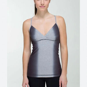 lululemon athletica Gray Strappy Tank Top